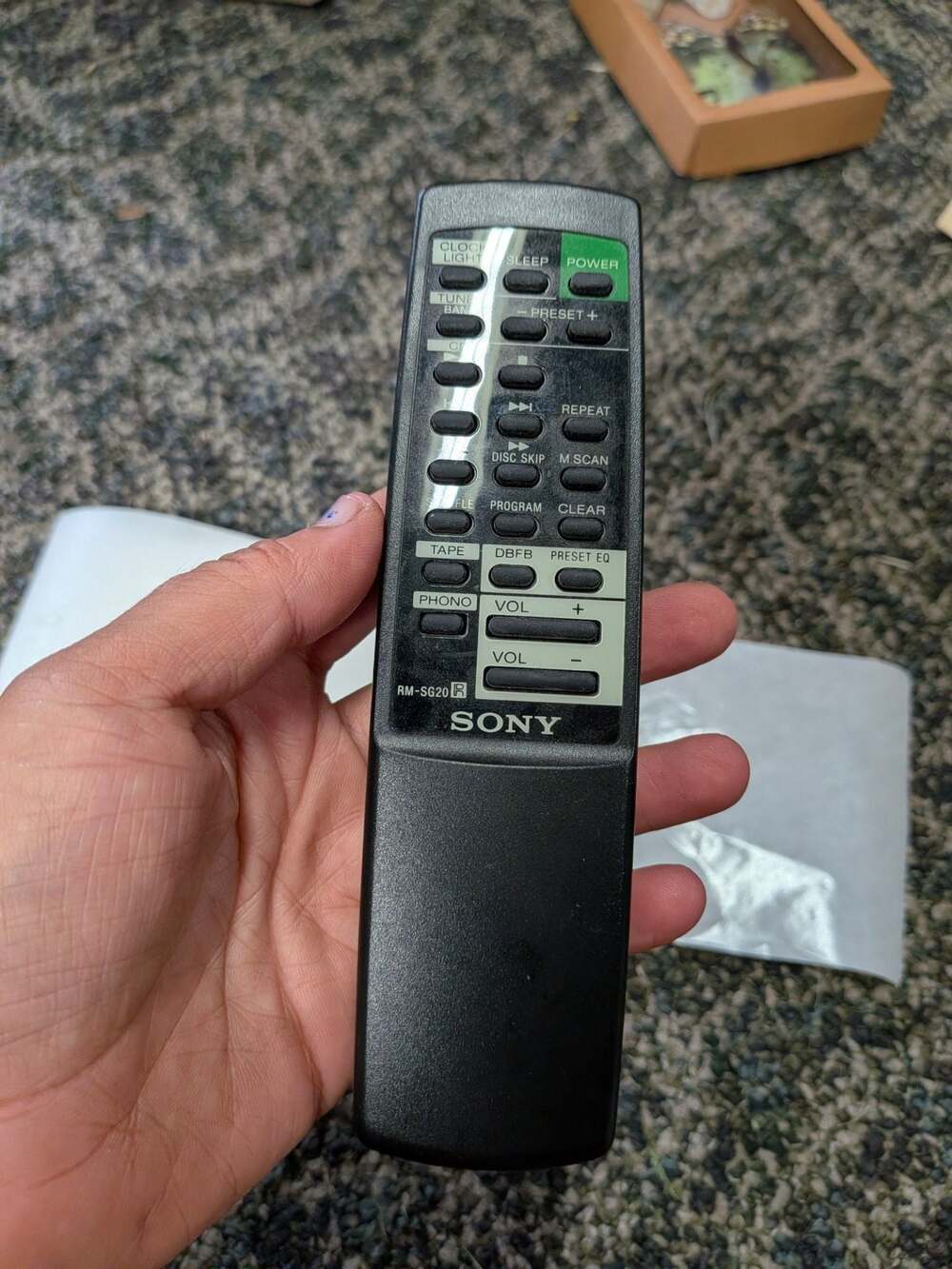 Sony RM-SG20 Audio System Remote Control